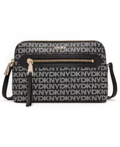 Сумка-через плечо с небольшим логотипом Bryant Ave, застежкой-молнией и куполом DKNY, черный