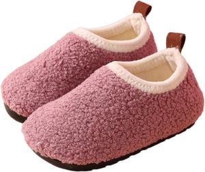 Малыши Мальчики Девочки Хлопковые Пинетки Новорожденных Флисовые Нескользящие Тапочки Ботиночки На Щиколотку Теплые Первые Ботинки Для Хождения Generic, Purple