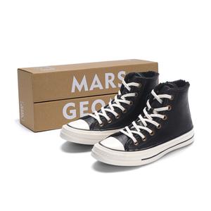 Непромокаемые легкие высокие кеды на шнуровке для женщин MARS*GEOME, черный