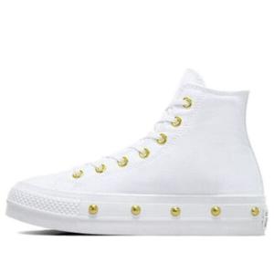 Кроссовки chuck taylor all star studded lift platform 'white gold' Converse, белый