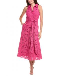 Бадгли Мишка Вязаное миди-платье Badgley Mischka, розовый