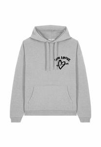 Толстовка MON AMOUR EMBROIDERY UNISEX con cappuccio Mira Paris, пятнистый серый