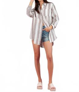 Рубашка Drew Striped на пуговицах в цвете Coconut Lucca, Coconut