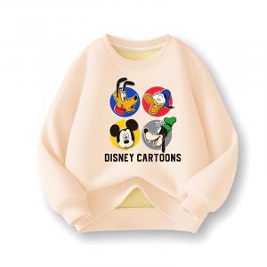 Детский свитшот Disney, Cartoon Mickey-W Ecru Fleece-Lined