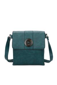 Сумка-мессенджер Danchu на пуговицах из искусственной кожи Fontanella Fashion, синий