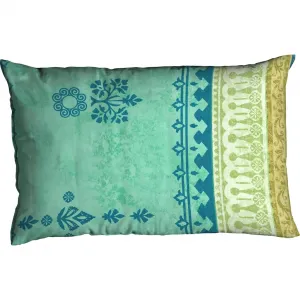 Наволочка Indi с орнаментами, подходящая к постельному белью из сатина Casatex, бирюзовый