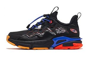 QIAODAN Скользостойкие амортизирующие износостойкие повседневные ботинки Black Blue для подростков