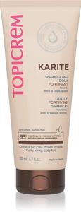 Мягкий укрепляющий шампунь Karité, тонизирующий шампунь для слабых волос Topicrem, 200 мл