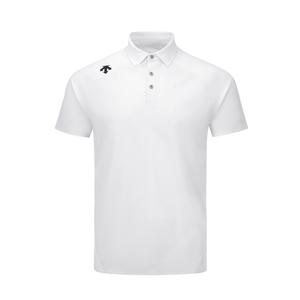 Тренировочная короткая рукав поло мужская DESCENTE, белый