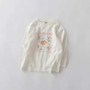 Футболка с длинными рукавами с различными графическими принтами Branshes, цвет 93: Off-White_Pet Dog