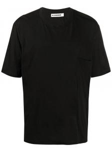 Футболка свободного кроя с накладным карманом Jil Sander, черный