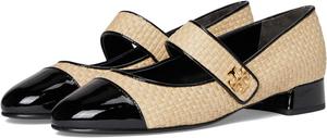 Туфли Tory Burch Cap-Toe Mary Jane Heel Ballet 25mm, цвет Natural/Perfect Black