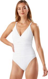 Цельный купальник через плечо с жемчугом и крестом спереди Tommy Bahama, белый