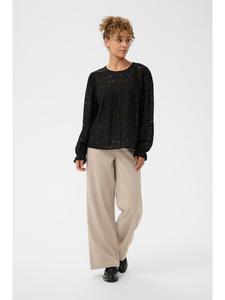 Cream Блузка с длинными рукавами CRLibby прямого кроя, цвет черный (Pitch Black)