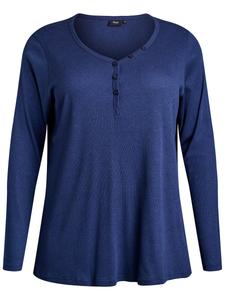 Пижамная рубашка Zizzi Mliv, Royal Blue