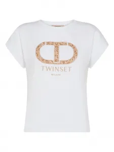 Футболка с логотипом TWINSET, белый