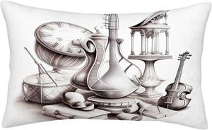 Generic Декоративная наволочка для дивана с потайной молнией и рисунком White and Black 9