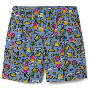 Плавки для плавания 2-в-1 Go Coastal Saxx, Pickleball Paradise/Blue