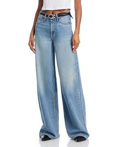 Легкие джинсы Sofie High Rise Wide Leg в цвете Beverly rag & bone, синий
