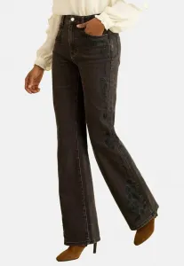 Джинсы-Клеш укороченного кроя Love & Roses, Black Embroidered