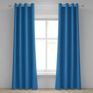 Шторы ABAKUHAUS в горошек с люверсами, современный узор в горошек, морская тема, ретро-художественный принт, декоративные двухпанельные шторы, 280 см x 175 см, сине-белые Abakuhaus