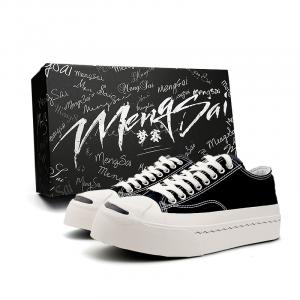 Mengsai Износостойкие низкие парусиновые туфли Balance, унисекс, черные