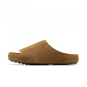 Женские тапочки-слайды из кожи с лоскутным шитьем, устойчивые к истиранию GNSJ, Chestnut