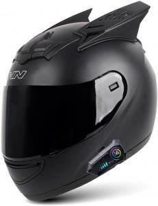 Шлем женский YEATLM ME03 с кошачьими ушками, черный