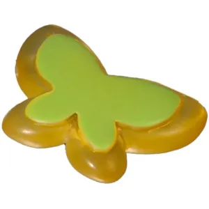 Декомагнит Бабочка для металлических поверхностей Liedeco, желтый/зеленый