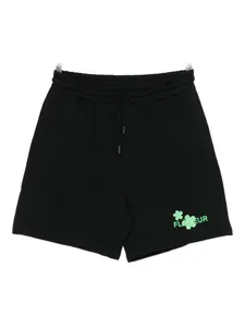 Шорты с завязками и логотипом FLÂNEUR, черный