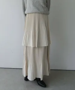 Плиссированная многоярусная юбка Archives, цвет Ivory