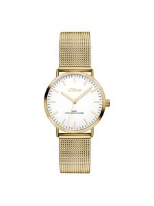 s.Oliver Часы Classic Mesh Small в золотом цвете
