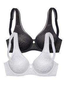 Бюстгальтер-минимайзер PETITE FLEUR Minimizer BH, цвет weiß+schwarz