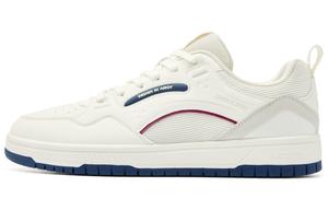 QIAODAN Нескользящие и износостойкие дышащие низкие кроссовки для скейтбординга мужские, белые, синие