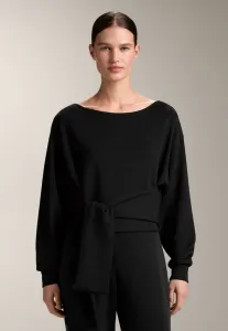 Мягкая на ощупь блузка с длинными рукавами и узлом Oysho, Black