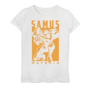 Футболка с рисунком Nintendo Metroid Samus Returns Warrior Pose для девочек 7–16 лет Licensed Character