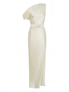 Платье миди Eartha с поясом Nicholas, нейтральный