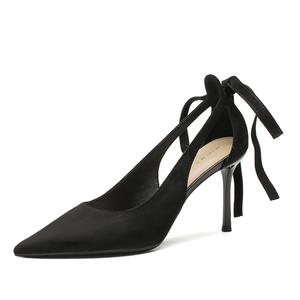 RoseDoris Женские черные туфли на высоком каблуке с шнуровкой, цвет Black Lace-Up