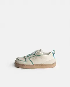 Кроссовки для мальчика/девочки из микрофибры с плоской подошвой без перепада KOOPS, коричневый