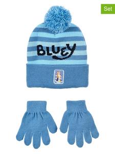Bluey Комплект из 2 предметов: шапка и перчатки "Блюи" синего цвета