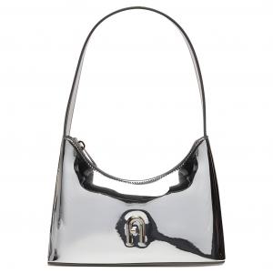 Furla Кожаная сумка через плечо женская Silver