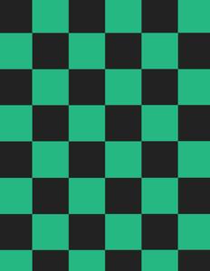 Composition Notebook: Ichimatsu Checkered Black-Green Pattern (Independently published)