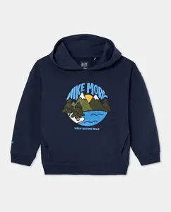 Толстовка с капюшоном и вышивкой мальчика Kids El Corte Inglés, синий