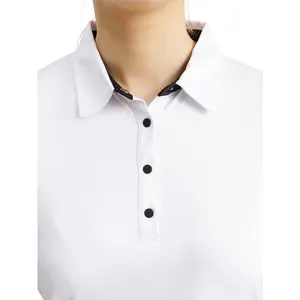 Поло с коротким рукавом Abacus Golf Cherry Stripe Woman, белый