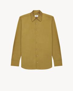 Рубашка из тафты SAINT LAURENT, коричневый