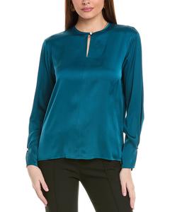 Блузка из смесового шелка Hugo Boss Binalea, зеленый