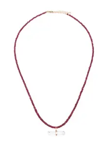 Колье Arizona из желтого золота с рубином и кварцем JIA JIA, золотой