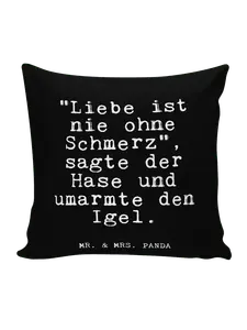 Подушка Mr & Mrs Panda 40x40 Liebe ist nie ohne, черный
