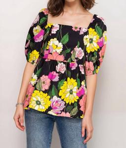 Johnny Was Блузка Marisol в разноцветном исполнении (желтый, розовый, зеленый оттенки)