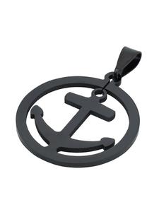 Adeliás Подвеска унисекс из нержавеющей стали, черная